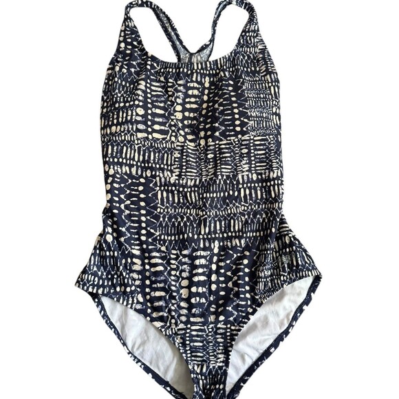 SPEEDO Size 10 Womens Multicolor Lined Wireless One-Piece Sport Swimming Suit 5F - Picture 1 of 9